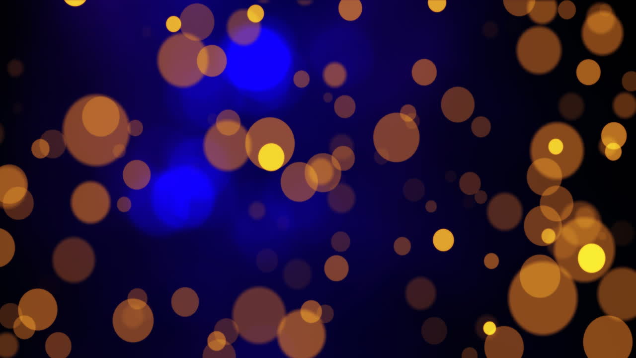 animación de puntos de luz sobre un fondo azul oscuro