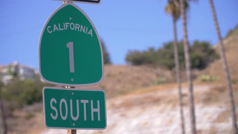 signo de la autopista 1 de california