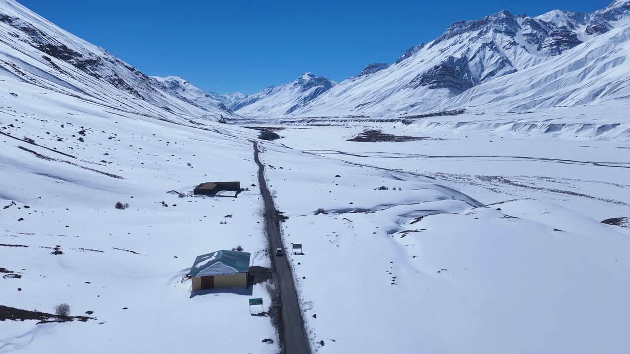 Snowy Mountain Valley Road