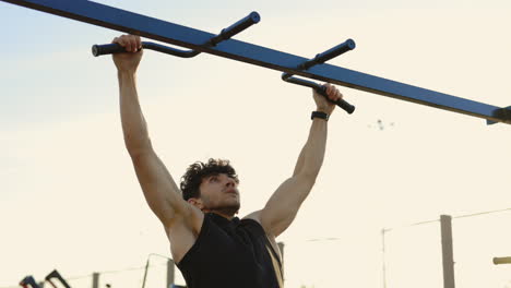 Man Performing Pull-Ups