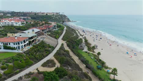 aerial view over salt creek beach in dana point california