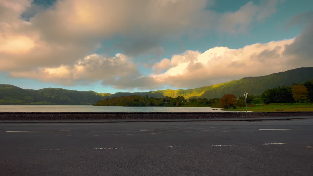 Beautiful Azores Lake at Sunset