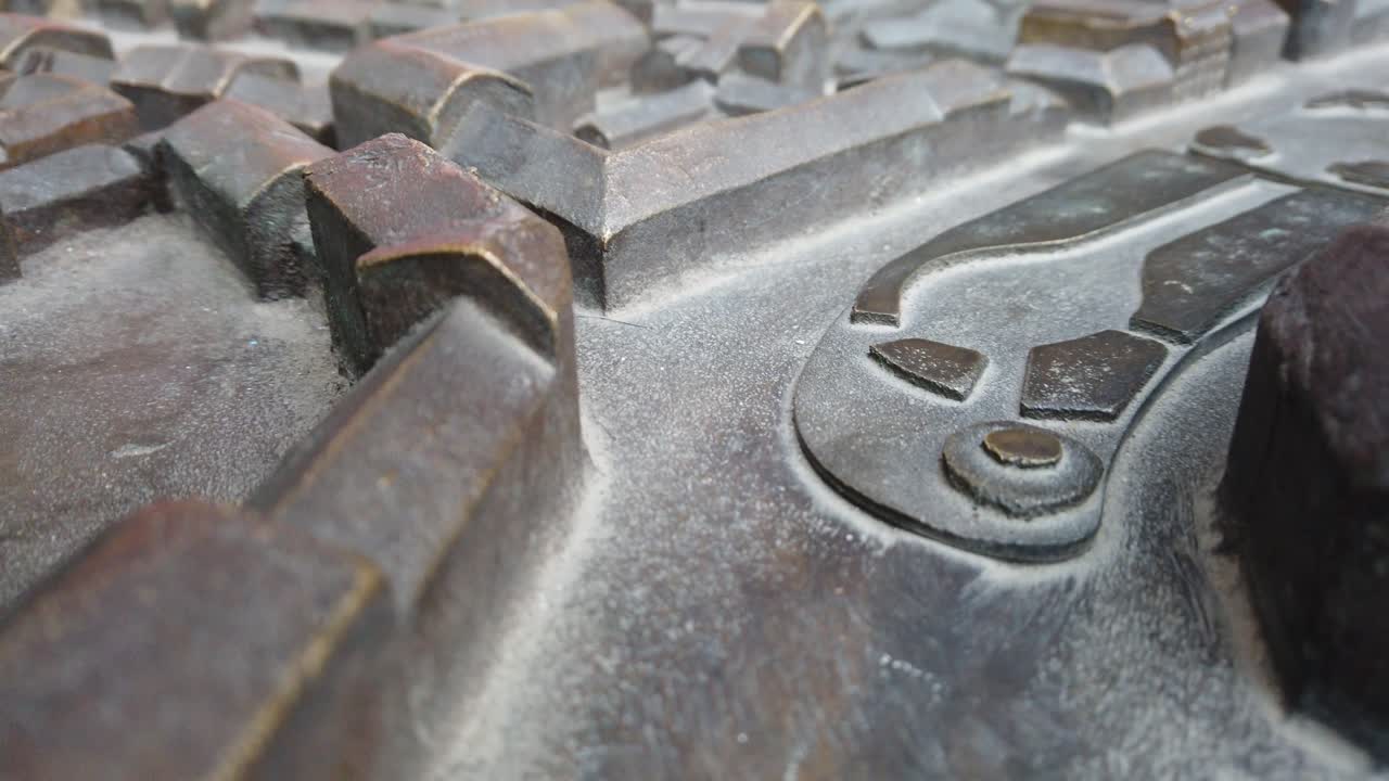 Maquete de cidade de metal. Modelo 3D