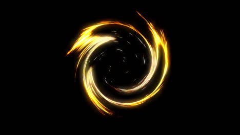 animated round shape with glowing fire light