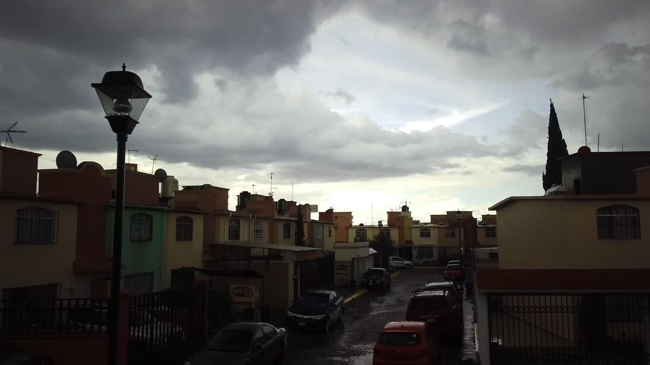 hyperlapse of a sunrise in the neighborhood