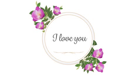 Animation-of-I-Love-You-on-white-background