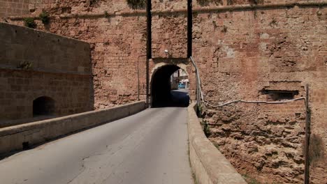 aerial 4k famagusta walled city, old town and varosha landscapes in north cyprus