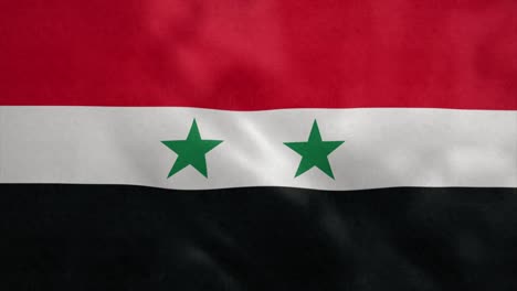 national flag of syria blowing in the wind. seamless loop