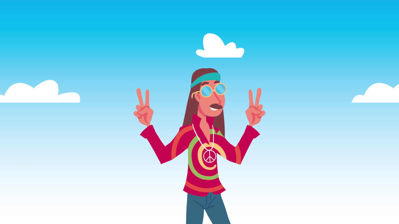 personajes de estilo de vida hippie