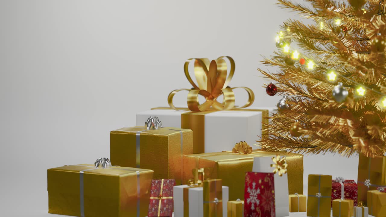 regalos de Navidad y árbol