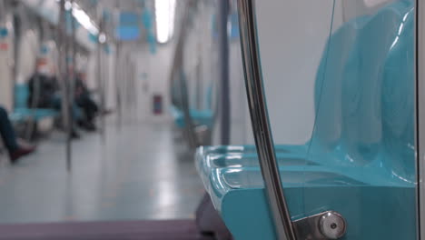 subway interior with passengers
