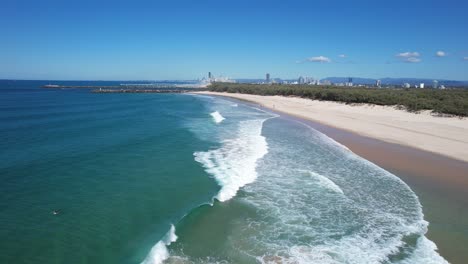 south stradbroke island - the spit - southport - gold coast - qld - queensland - australia - aerial shot