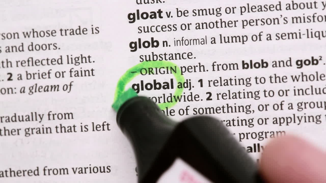 Global circled in green highlighter