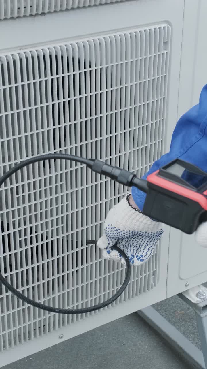 Air Conditioning Repair and Inspection with Endoscope
