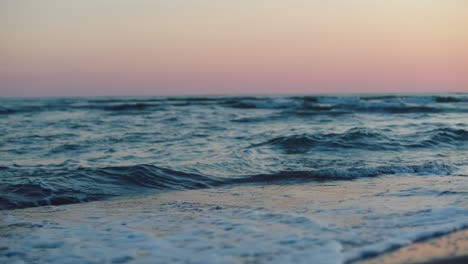 sunset beach waves