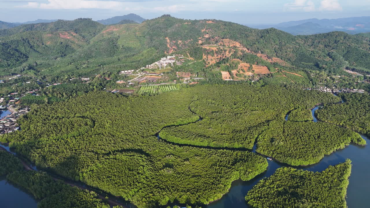 Aerial panorama of Thailand's Phang Nga Bay