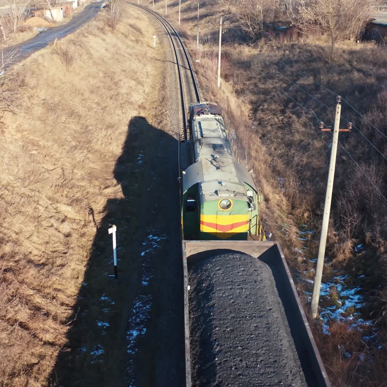 Winter forest, view from above