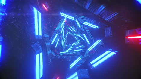 animación de luces brillantes azules que se mueven en movimiento hipnótico