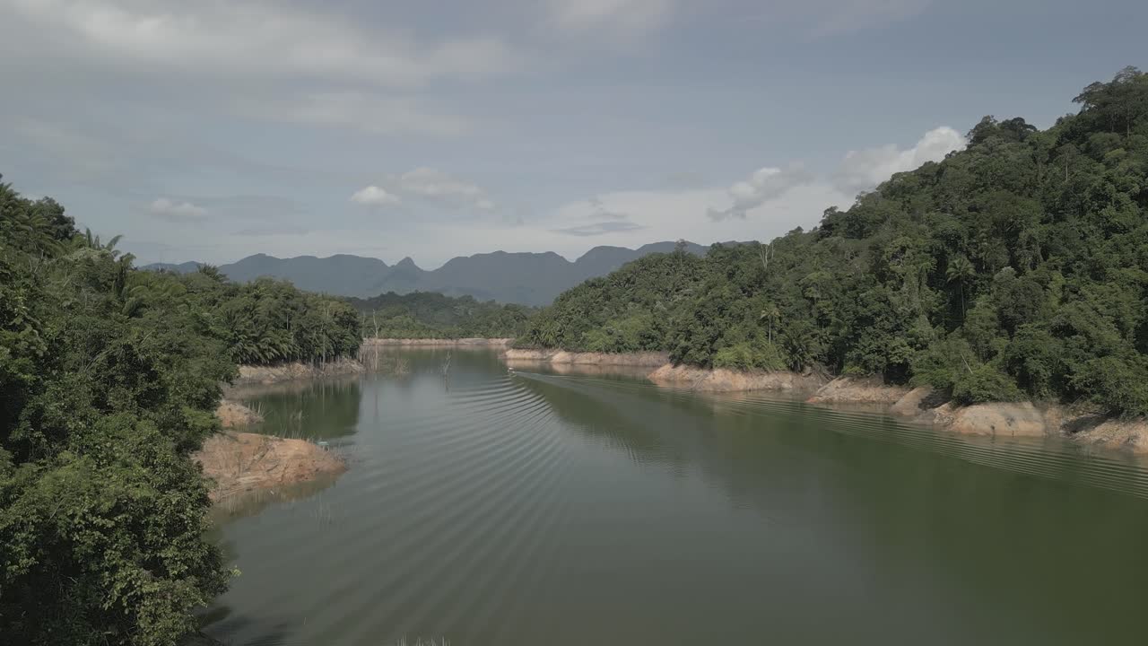 Bengoh Dam,Sarawak-Kalimantan borders,with a scenic boat ride to Bengoh Dam by Susung Waterfall and other cascading wonders, drawing local resemblance to the junglesof "Jurassic World."