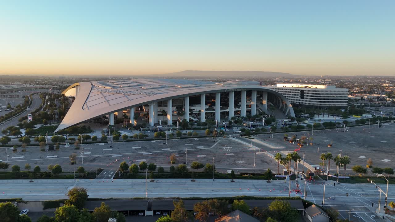 Aerial View of SoFi Stadium in Inglewood, California