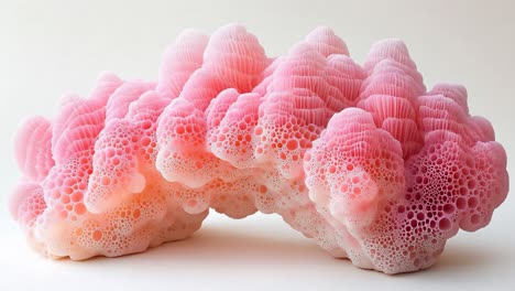 abstract pink coral sculpture