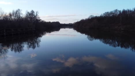 calm river reflection