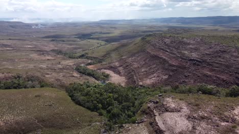 Luftaufnahme-Eines-Abschnitts-Der-Gran-Sabana-In-Venezuela