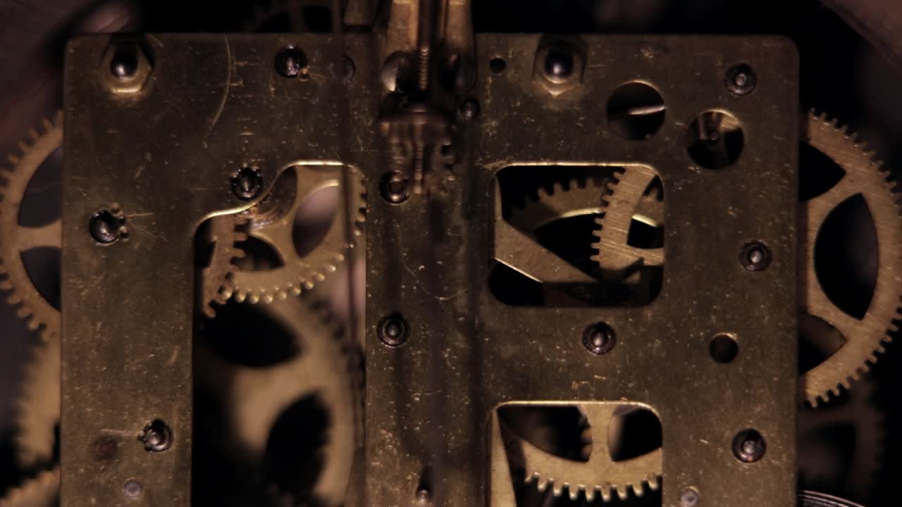 Close up of Multiple Gears Spinning