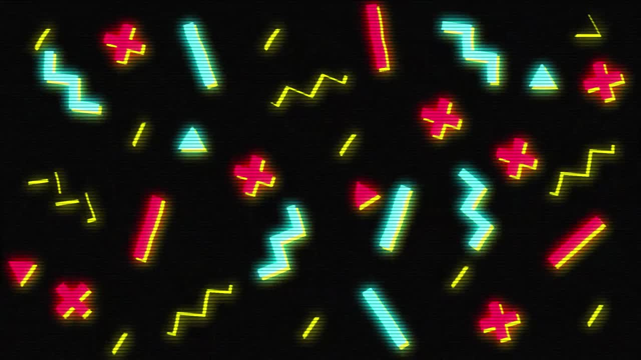 animación de formas rojas y azules