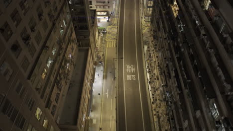 Elevated-road-and-street-network-between-old-HK-style-high-rise-buildings