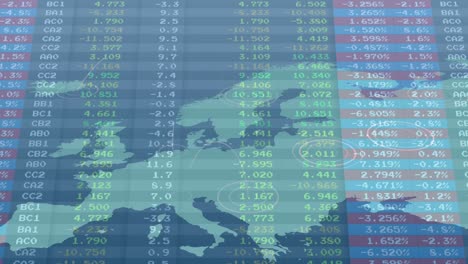 Animación-Del-Procesamiento-De-Datos-Sobre-El-Mapa-Mundial