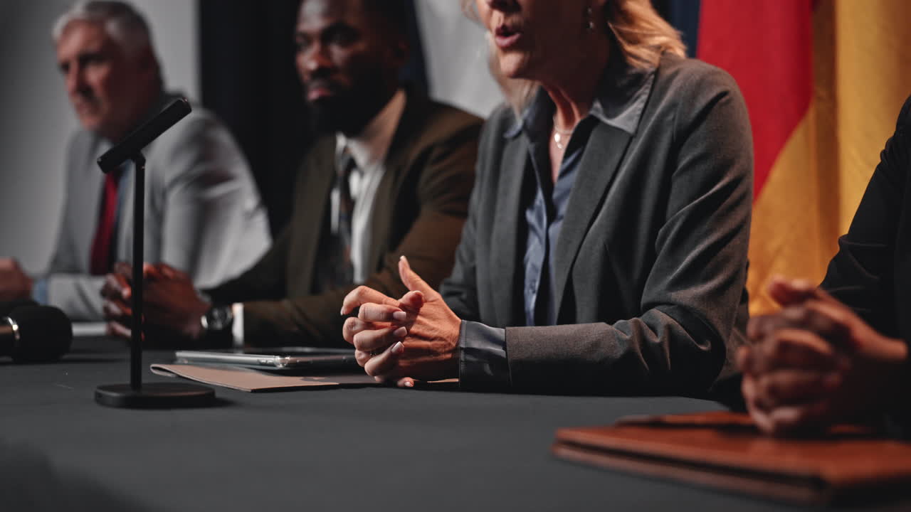 Panel discussion with political figures