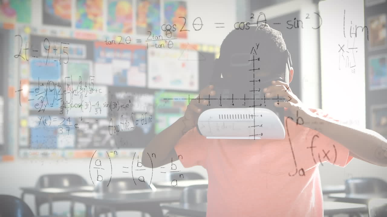 vr 헤드 ⁇ 을 사용하여 학교생을 대상으로 수학 수식의 애니메이션
