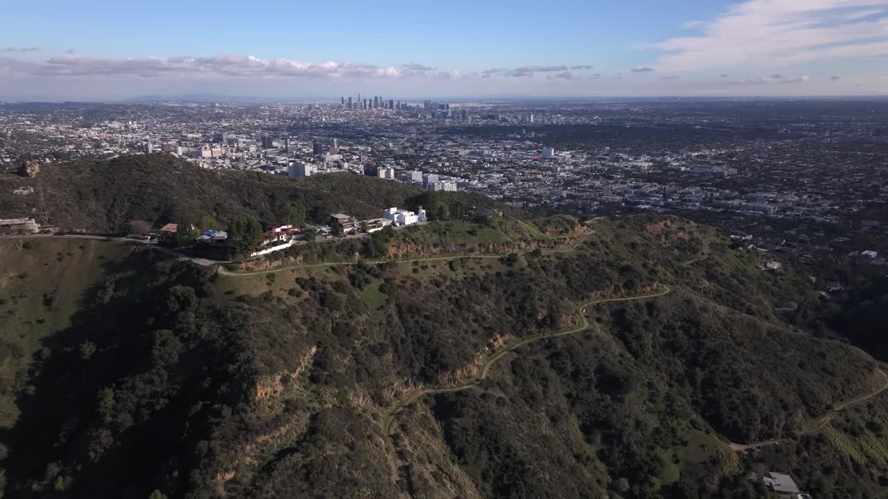 Aerial View of Los Angeles Skyline from Griffith Observatory
