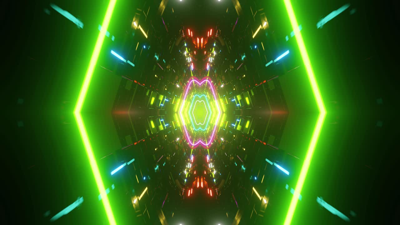 Sfondo video caleidoscopico per VJ. Video in loop verticale