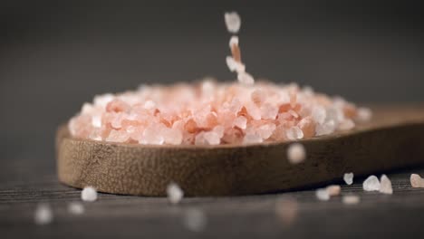 himalayan pink salt in a super slow motion.