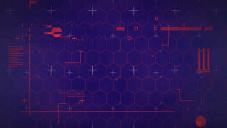 digital animation of digital interface with data processing against blue background