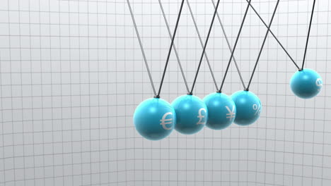 Newton-pendulum-with-different-currencies-on-it