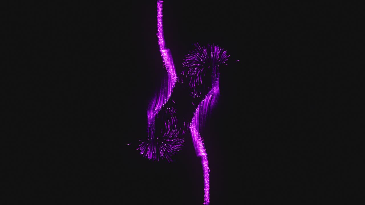 보라색 입자 마법 배경의 동기화 - 애니메이션