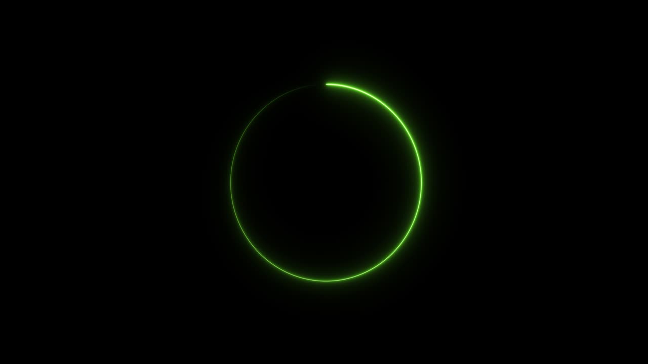 Abstract neon glowing preloader, progress loading circle bar. Power energy LED. Flicker neon ellipse. Seamless background multicolor spectrum looped animation fluorescent glowing flicker neon ellipse