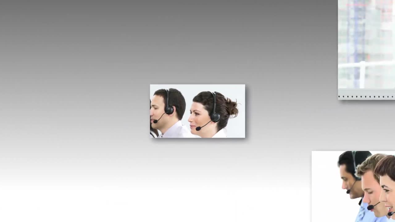 volar a través de monatage de personas en el trabajo en una empresa