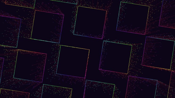 Vibrant checkerboard pattern of red, green, and blue squares