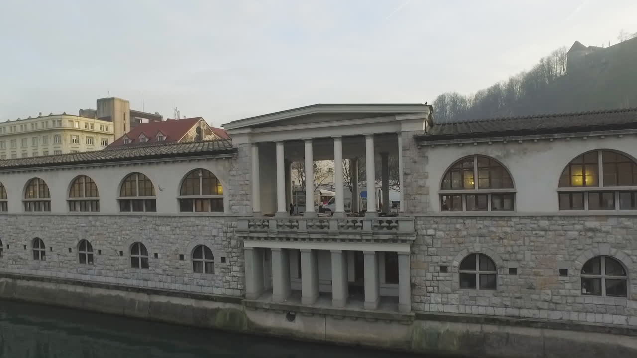 슬로베니아 류블랴나의 아름다운 도시의 항공 영상