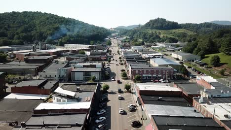 Aerial-4k-Pull-Out-above-West-Jefferson-North-Carolina