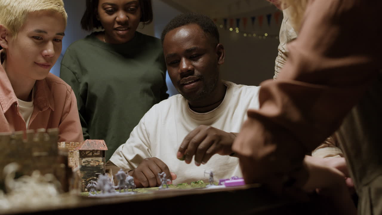 Friends playing role game