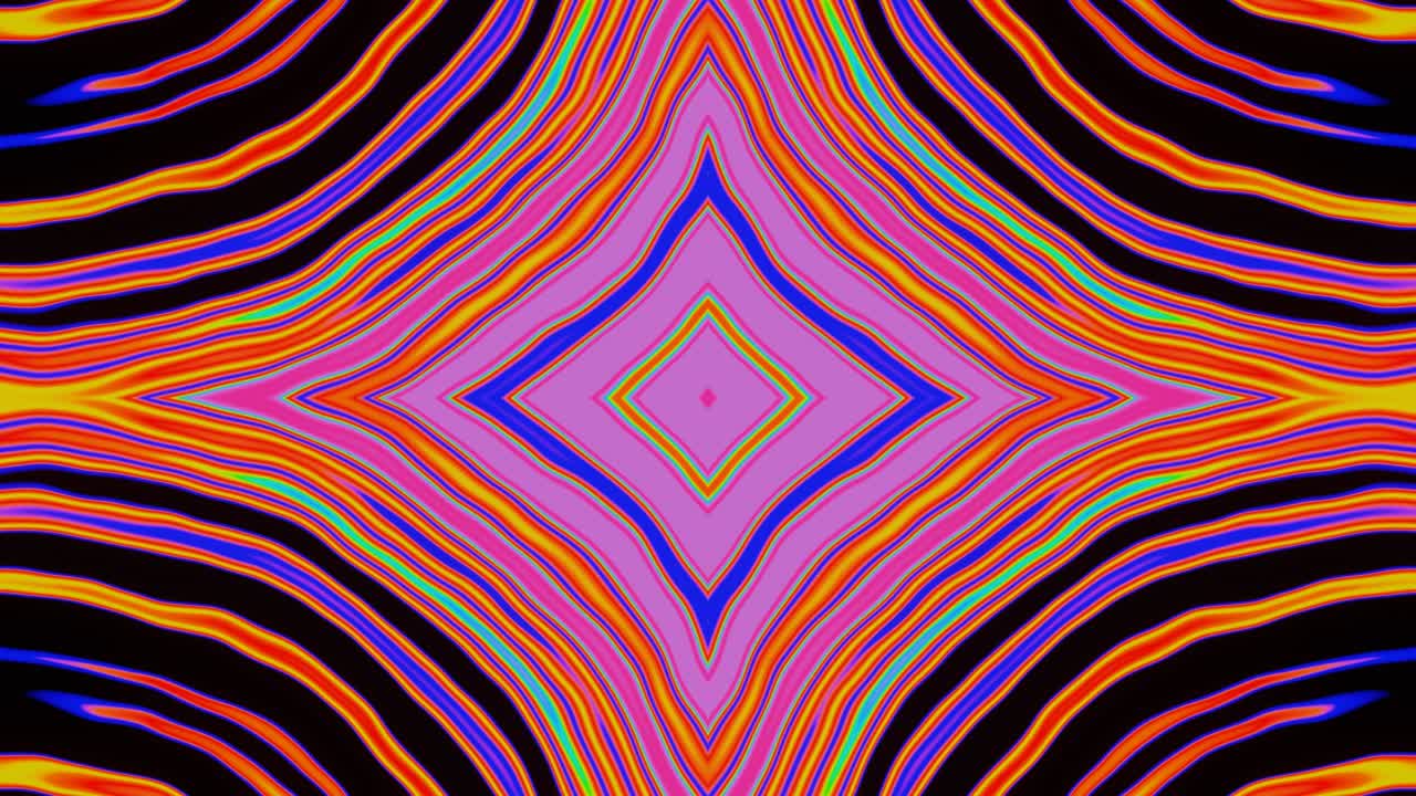 Pulsação de um diamante multicolorido distorcido