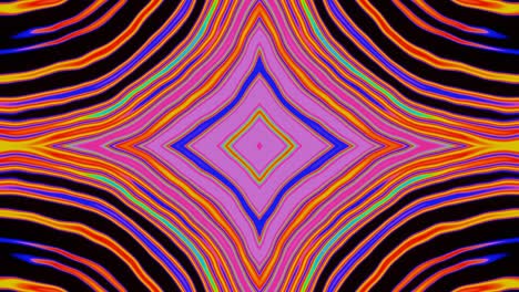 pulsation of a distorted multi-colored diamond