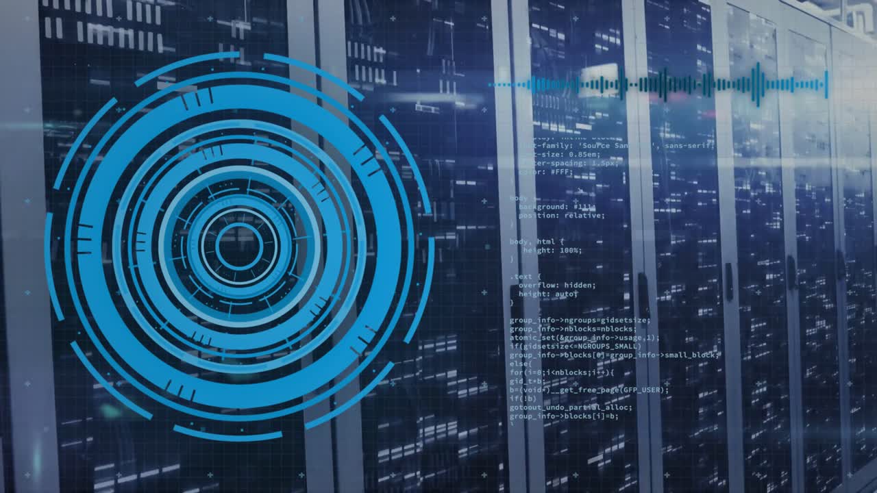 Animation of data processing over computer servers