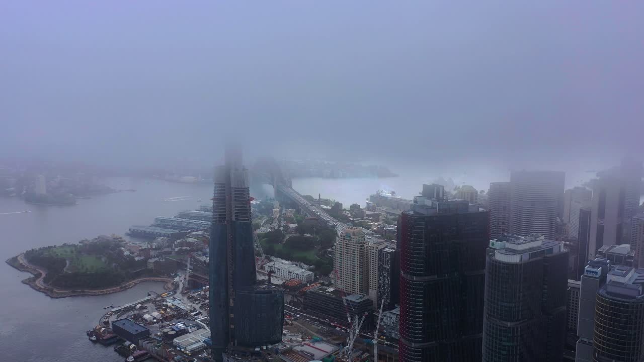 Sydney - Crown Casino Covered in Clouds