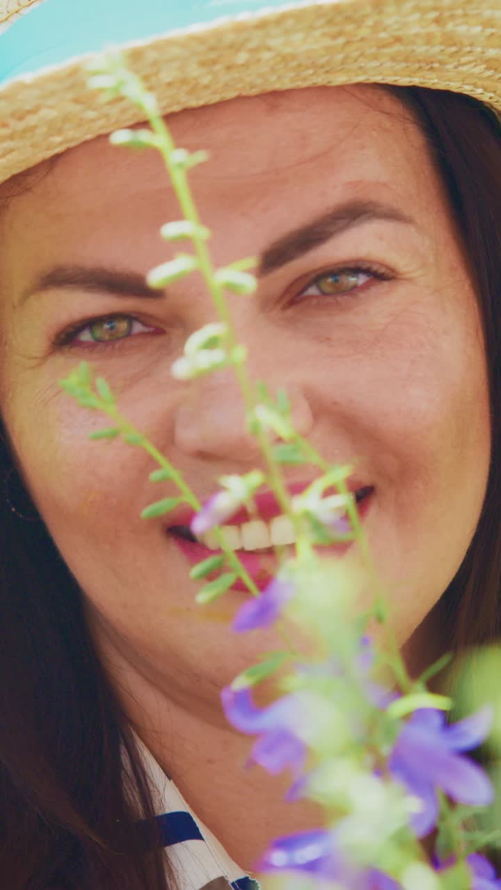 A Vibrant Portrait of a Woman Surrounded by Beautiful Flowers, Capturing the Essence of Nature and Joy in a Serene Outdoor Setting